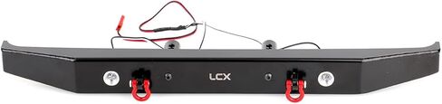 LCX Racing 1/6 RC Crawler Car HD مصد أمامي معدني مع تكبل أحمر LED لمحور SCX6 AXI05000، ملحقات أجزاء مطورة (أمامية) in Kuwait