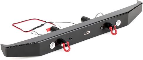 LCX Racing 1/6 RC Crawler Car HD مصد أمامي معدني مع تكبل أحمر LED لمحور SCX6 AXI05000، ملحقات أجزاء مطورة (أمامية) in Kuwait
