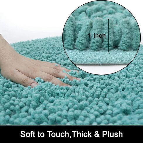 Chardin home Navy Blue Round Bath Mat | 2 feet Boho Bathroom Rug | Also Perfect for Kids Rooms, Nurseries, Bedside, dorms, Half Baths and Powder Rooms | Machine Washable, Soft & Plush in Saudi Arabia