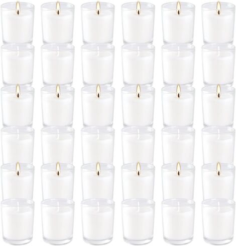 36-Pack of Unscented Warm White Votive Candles-Burn with a Warm White Glow for up to 12 Hours. Ideal for Weddings, Birthdays, Holidays, Parties,Thoughtful Gift for Any Occasion in Saudi Arabia