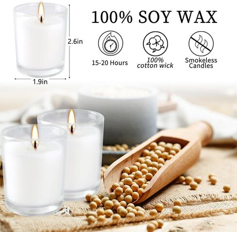 36-Pack of Unscented Warm White Votive Candles-Burn with a Warm White Glow for up to 12 Hours. Ideal for Weddings, Birthdays, Holidays, Parties,Thoughtful Gift for Any Occasion in Kuwait