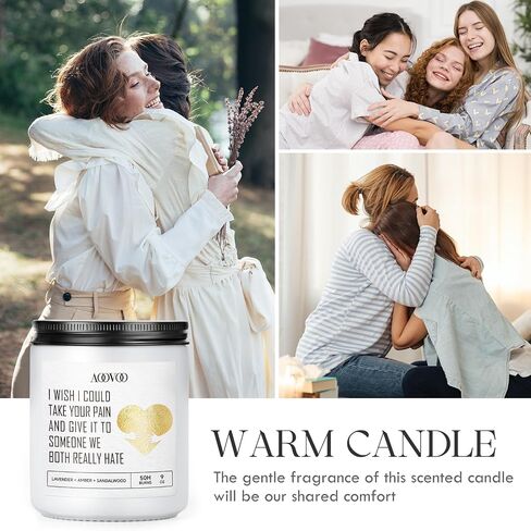 AOOVOO Lavender Aromatherapy Candle, Get Well Soon Gift for Women, Soy Wax Candle, 9 oz, 50 Hours Burn Time in Saudi Arabia