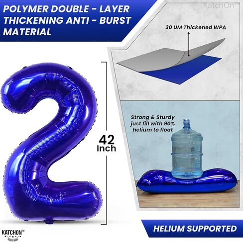KatchOn, Huge Blue 2024 Balloon Numbers - 40 Inch, New Years Balloons | Foil Royal Blue 2024 Balloons for Happy New Years Decorations 2024 | New Years Eve Party Supplies 2024 | NYE Decorations 2024 in Saudi Arabia