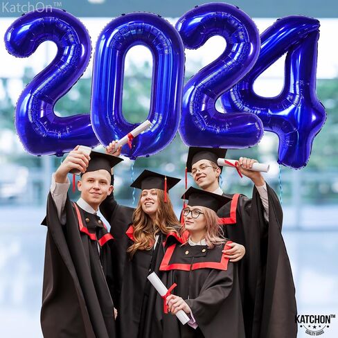 KatchOn, Huge Blue 2024 Balloon Numbers - 40 Inch, New Years Balloons | Foil Royal Blue 2024 Balloons for Happy New Years Decorations 2024 | New Years Eve Party Supplies 2024 | NYE Decorations 2024 in Saudi Arabia