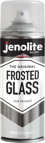 طلاء الهباء الجوي للزجاج المصنفر JENOLITE | شبه شفافة لمزيد من الخصوصية والديكور | 13.5 أونصة سائلة (400 مل) in Kuwait