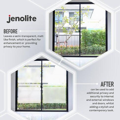 طلاء الهباء الجوي للزجاج المصنفر JENOLITE | شبه شفافة لمزيد من الخصوصية والديكور | 13.5 أونصة سائلة (400 مل) in Kuwait