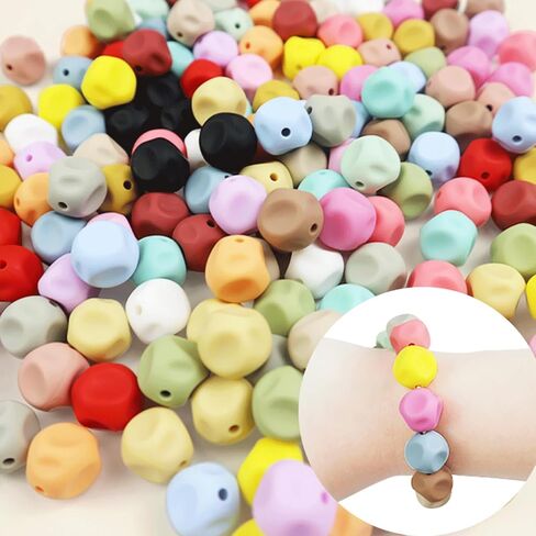 40 قطعة من خرز السيليكون على شكل نجمة خماسية، مزيج من خرز السيليكون الملون، خرز فاصل كبير، خرز ملون على شكل إكليل من أجل صناعة يدوية، سلسلة مفاتيح، قلادة سوار، إكسسوارات صنع المجوهرات in Kuwait