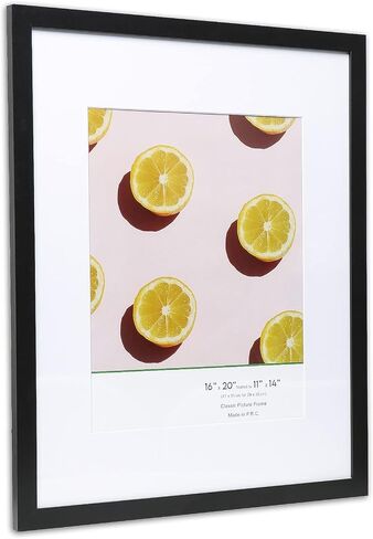 The Display Guys - 6-Pack Minimalist Wooden Picture Frames with Tempered Glass - 11x14 mat to 8x10 - Black - Wall Hanging in Saudi Arabia
