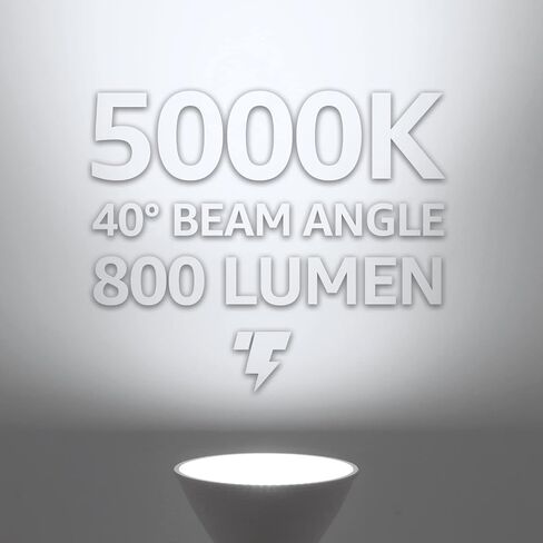 لمبة LED قصيرة الرقبة TORCHSTAR PAR30، CRI90+ لمبات إضاءة موضعية قابلة للتعتيم، 8 وات مكافئة 75 وات، مدرجة في قائمة UL وES، قاعدة لولبية متوسطة E26، فائقة السطوع 800 لومن، 3000 كلفن أبيض دافئ، حزمة من 6 قطع in Kuwait