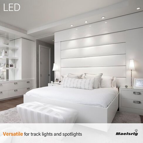 PAR16 LED لمبة كشاف طويلة الرقبة، 6 وات (ما يعادل 60 وات - 75 وات) قابلة للتعتيم، 600 لومن، زاوية شعاع 40 درجة، مصابيح إضاءة المسار ضوء النهار 5000 ك، قاعدة متوسطة E26، حزمة من 4 in Kuwait