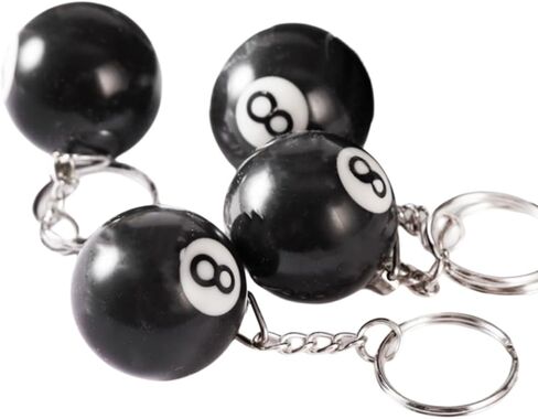 ODETOJOY البلياردو المفاتيح بركة الكرة المفاتيح محظوظ 8 الكرة بركة لاعب هدية لمحبي البلياردو الأسود 8 حلقة رئيسية ضياء 1 بوصة in Saudi Arabia