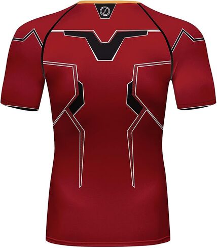 Red Plume Men's Compression Sports Fitness Short Sleeve Training Base Layers Shirt in Saudi Arabia