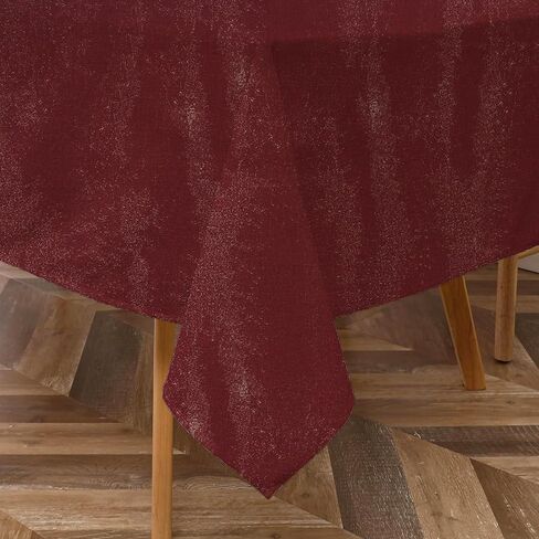 Majestic Giftware Tablecloth for Rectangle Table (TCH29-65144) | Stone Color 100% Cotton Twill Dining Table Cover | Decorative Washable Tablecloth for Birthday, Home, Kitchen, Dining (65X144) in Saudi Arabia
