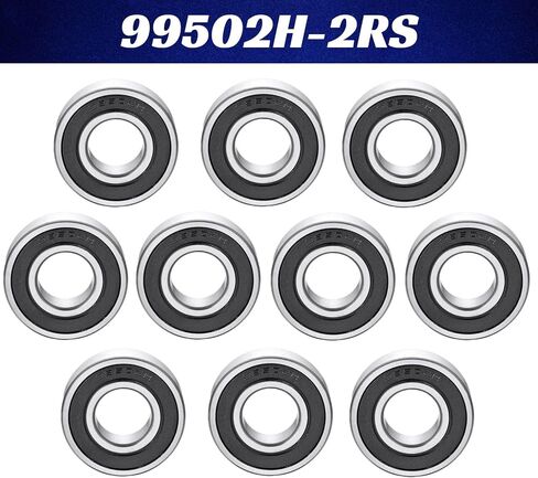 99502H-2RS محامل 5/8" x1-3/8" x0.433" محامل مطاطية مزدوجة مختومة من الكروم الصلب Z2 لجزازة العشب Go Kart وما إلى ذلك (10 عبوات) in Kuwait