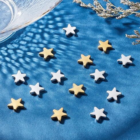 PH PandaHall 40pcs Heart Beads Spacer, Love Heart Spacers Gold Platinum Brass Metal Loose Beads for Valentine's Day Wedding Mothers’ Day Jewelry Bracelet Necklace Making in Kuwait