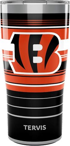 Tervis Traveler NFL Cincinnati Bengals - Hype Stripes Triple Insulated Insulated Tumbler Travel Cup Keeps Drinks Cold & Hot, 20oz, Stainless Steel in Saudi Arabia