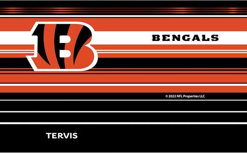 Tervis Traveler NFL Cincinnati Bengals - Hype Stripes Triple Insulated Insulated Tumbler Travel Cup Keeps Drinks Cold & Hot, 20oz, Stainless Steel in Saudi Arabia