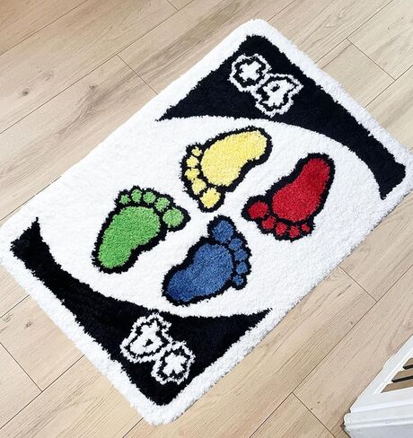 Cute Rug for Bathroom Floor Non Slip,2x3 Funky Aesthetic Fluffy Absorbent Washable Carpet,Soft Funny Tufted Modern Abstract Bath Mat for Shower Sink in Saudi Arabia