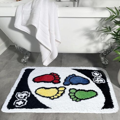 Cute Rug for Bathroom Floor Non Slip,2x3 Funky Aesthetic Fluffy Absorbent Washable Carpet,Soft Funny Tufted Modern Abstract Bath Mat for Shower Sink in Saudi Arabia
