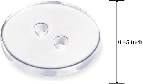 Pack of 12 Transparent Buttons for Sewing 0.45 inch Crafts Buttons 4 Hole Sewing Buttons 18L Clear Buttons Round Buttons Plastic Buttons for Dress Pants Shirt Skirt Blouse in Saudi Arabia