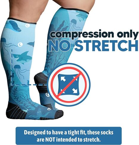 جوارب ضاغطة من Viasox للنساء والرجال، جوارب عالية للركبة 12-15 مم زئبق، تدعم الدورة الدموية للطيران، والسفر، يوميًا، وأعماق البحار in Kuwait