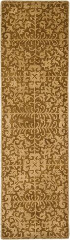 SAFAVIEH Antiquity Collection 2'3" x 8' Gold / Beige AT411A Handmade Traditional Oriental Premium Wool Runner Rug in Saudi Arabia