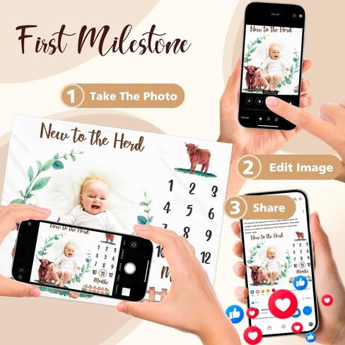 بطانية اطفال من جيكوهيريرو هايلاند بقرة شهرية بتصميم زهور اسكتلندا مع افكار هدايا هدايا للبنات حديثي الولادة وديكور الحضانة 40 انش × 50 انش in Saudi Arabia