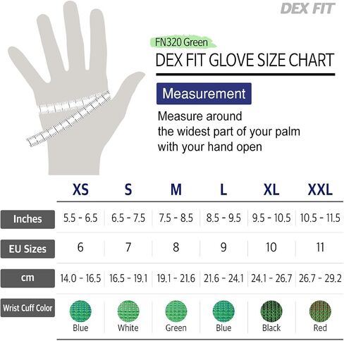 قفازات عمل من النايلون الفاخر من DEX FIT FN320 - قبضة نيتريل ثابتة، مريحة ثلاثية الأبعاد قابلة للتمدد، رفيعة وخفيفة الوزن، واقية ومتينة، قابلة للتنفس، يمكن غسلها في الغسالة؛ أسود 8 (م) 3 أزواج in Kuwait