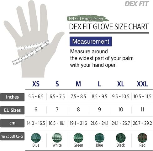 قفازات عمل من النايلون الفاخر من DEX FIT FN320 - قبضة نيتريل ثابتة، مريحة ثلاثية الأبعاد قابلة للتمدد، رفيعة وخفيفة الوزن، واقية ومتينة، قابلة للتنفس، يمكن غسلها في الغسالة؛ أسود 8 (م) 3 أزواج in Kuwait