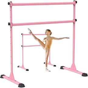 Dolibest Freestanding Ballet Bar, Height Adjustable Ballet Bar, Heavy Duty Dance Bar, with Non-Slip Rubber Pads, Enhanced Stability, Dance/Yoga/Fitness Stretching Bar, Ideal for Kids and Adults