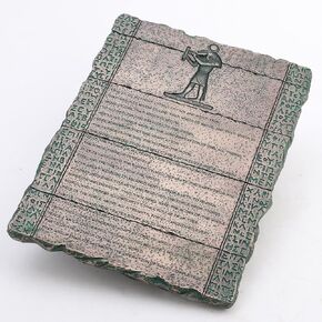 Veronese Design 9 1/2 Inch The Emerald Tablet of Hermes Cold Cast Resin Bronze Finish Home Decor Sculpture