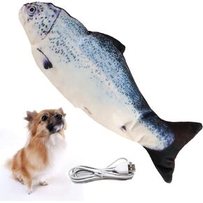 VAIZIQ Flopping Fish Electric Moving Dog Fish Toy，Realistic Flopping Fish Rocking Dog Toy, Dog Toys Interactive Pet Toys for Dog Exercise，Small and Medium Dog Floppy Fish Dog Chew Toy