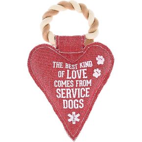 Pavilion Gift Company Pavilion-Best Rescue Ever-Life Saver 11 Inch Large Tug of War Rope Sturdy & Durable Canvas Dog Toys, Red