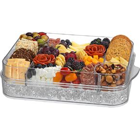 Prodyne On Ice Charcuterie On Ice & Deviled Eggs On Ice Platter 2 Piece Serveware Set
