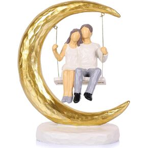 LCCCK 2025 Couples Collectible Figurines Home Decor, Romantic for Couple, Bedroom Loving Decor for Parents, Couple Statue for Wedding Gifts Nightstand Tv Stand Decor