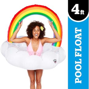 BigMouth Inc Giant Inflatable Mushroom Pool Float, Durable Vinyl Ring Tube, Summer Party Water Floatie, Patch Kit Included