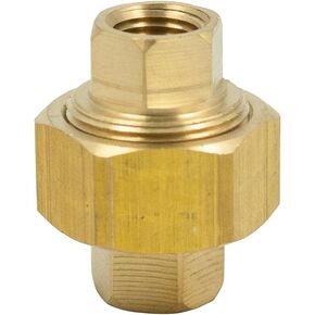 Vis Brass Hex Union,1/4" NPT Female x1/4" NPT Female Pipe Fitting, 3250 Straight Connector (3250BB,1pcs)