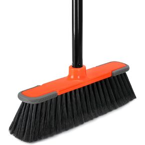 Brooms for Sweeping Indoor 54''Long Handle Soft Bristle Broom,Indoor Broom for Floor Cleaning House Broom for Kitchen Lobby Patio Yard
