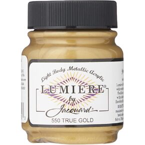 Jacquard Lumiere Metallic and Pearlescent Paint 2.25 Oz, 550 True Gold