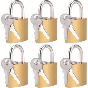 6 Pcs Keyed Padlock, Suitcase Lock with Keys, for Sheds, Garages Fence, Boxes, Storage Cabinets