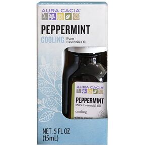 Aura Cacia Essential Peppermint Boxed Oil, 0.5 oz