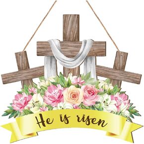Frienda Easter Bunny Welcome Door Sign Easter Bunny Wooden Door Decorations Easter Door Wreath Hanging Plaque Farmhouse Home Front Door Porch Rabbit Sign with Bow for Shop Home Garden Spring Decor