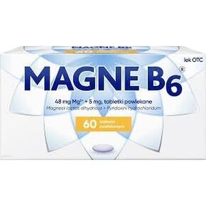 أقراص Magne B6 المغلفة بالمغنيسيوم والبيريدوكسين، 60 قرصًا