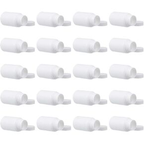 20pcs Medicine Bottle Capsule Bottles Fish Oil Container jar Empty Bottles Plastic Case Vitamin Bottles Medicine Tablet Cases White Travel Solid or