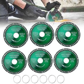 Indestructible Disc 2.0, 6 Packs 4 in Indestructible disc for Grinder, Indestructible Grinder Disc for Angle Grinder 7/8", Cutting Discs for Smooth Cutting, Chamfering, Grinding of Materials (6 Pack)