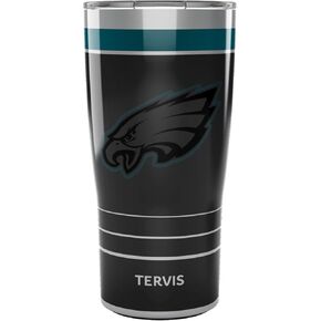 Tervis Traveler NFL Philadelphia Eagles - Night Game Triple Walled Insulated Tumbler Travel Cup Keeps Drinks Cold & Hot, 30oz, Stainless Steel