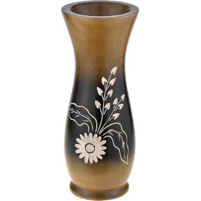 Nature Elegance Flower Garden Brown 8-inch Mango Tree Wood Vase | Modern Farmhouse Home Décor | Floral Kitchen Bedroom Living Room Home Decoration