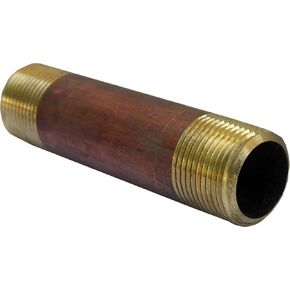 LASCO 17-9493 3/4-Inch by 4-Inch Red Brass Pipe Nipple