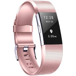 Baaletc Bands Compatible with Fitbit Charge 2 Classic Soft Silicone Replacement Wristbands for Fitbit Charge 2 Smart Watch Women Men Small Large