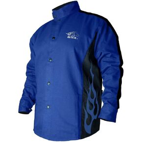 Black Stallion unisex adult Comfortable Fit revco bsx blue FR welding jacket size medium, Blue, Medium US